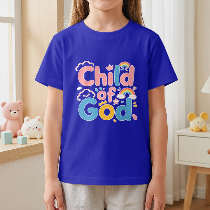Christianartworkshop Erhebendes Kinder-T-Shirt mit Regenbogenakzenten „Kind Gottes“ - image 2