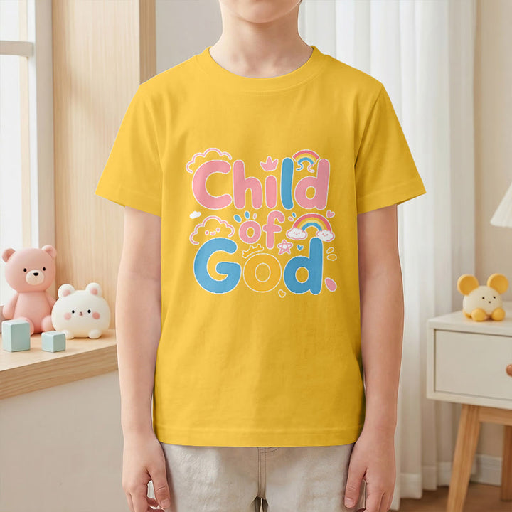 Christianartworkshop Erhebendes Kinder-T-Shirt mit Regenbogenakzenten „Kind Gottes“ - image 28