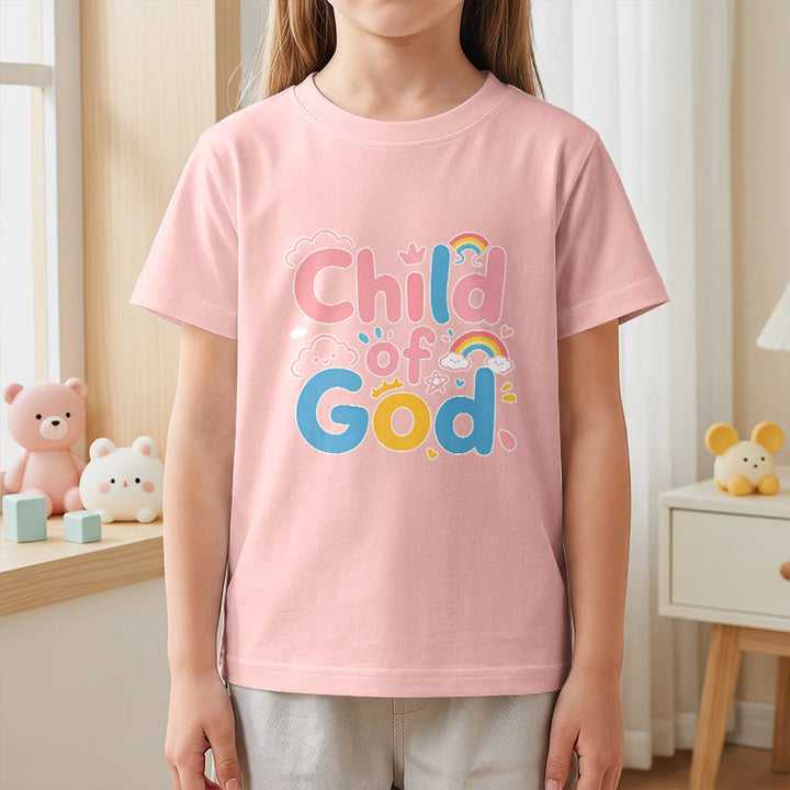 Christianartworkshop Erhebendes Kinder-T-Shirt mit Regenbogenakzenten „Kind Gottes“ - image 11