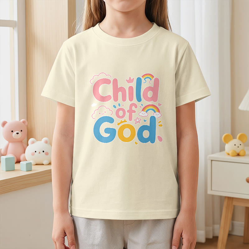 Christianartworkshop Erhebendes Kinder-T-Shirt mit Regenbogenakzenten „Kind Gottes“ - image 23