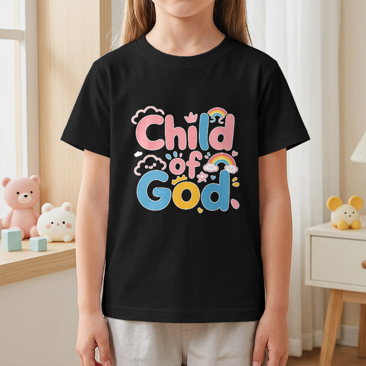 Christianartworkshop Erhebendes Kinder-T-Shirt mit Regenbogenakzenten „Kind Gottes“ - image 26