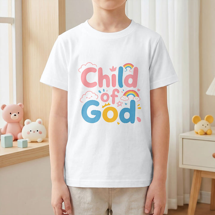 Christianartworkshop Erhebendes Kinder-T-Shirt mit Regenbogenakzenten „Kind Gottes“ - image 16