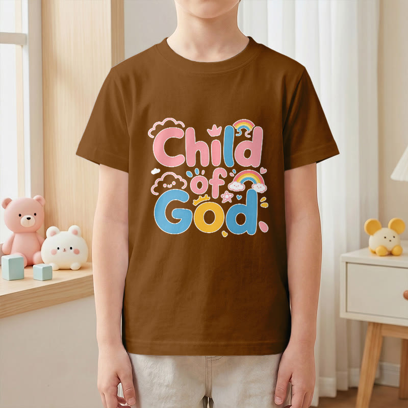 Christianartworkshop Erhebendes Kinder-T-Shirt mit Regenbogenakzenten „Kind Gottes“ - image 19