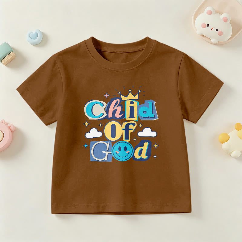Christianartworkshop Verspieltes Kronen- und Sternenmotiv – Kinder-T-Shirt „Gotteskind“ - Braun - US/GB/AU 14, EU 170 - image 21