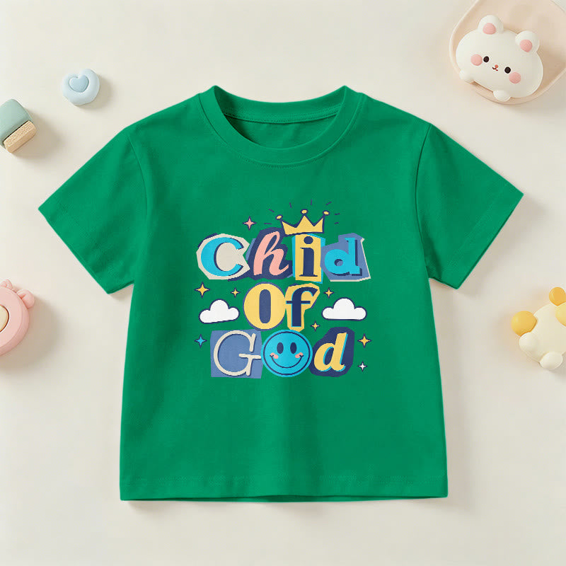 Christianartworkshop Verspieltes Kronen- und Sternenmotiv – Kinder-T-Shirt „Gotteskind“ - Grün - US/GB/AU 14, EU 170 - image 15