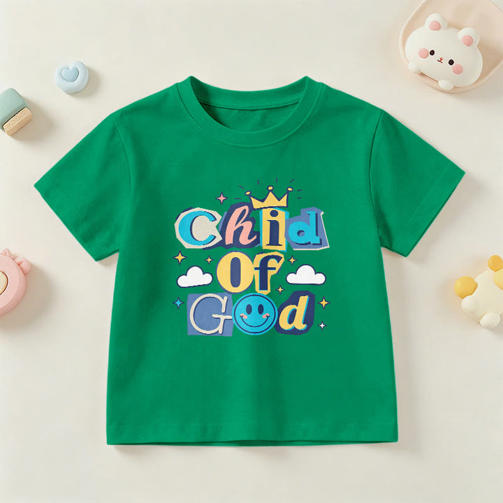 Christianartworkshop Verspieltes Kronen- und Sternenmotiv – Kinder-T-Shirt „Gotteskind“ - Grün - US/GB/AU 14, EU 170 - image 15