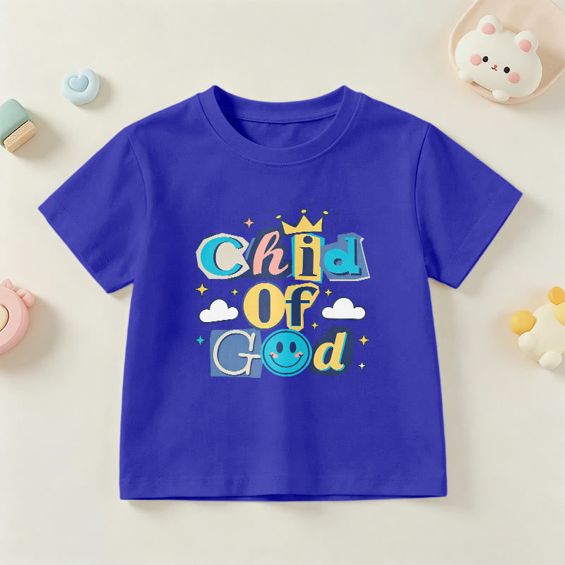 Christianartworkshop Verspieltes Kronen- und Sternenmotiv – Kinder-T-Shirt „Gotteskind“ - Blau - US/GB/AU 14, EU 170 - image 3