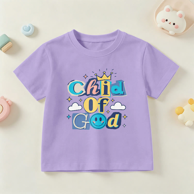 Christianartworkshop Verspieltes Kronen- und Sternenmotiv – Kinder-T-Shirt „Gotteskind“ - Lila - US/GB/AU 14, EU 170 - image 6