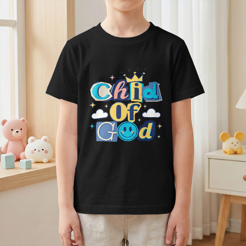 Christianartworkshop Verspieltes Kronen- und Sternenmotiv – Kinder-T-Shirt „Gotteskind“ - image 25