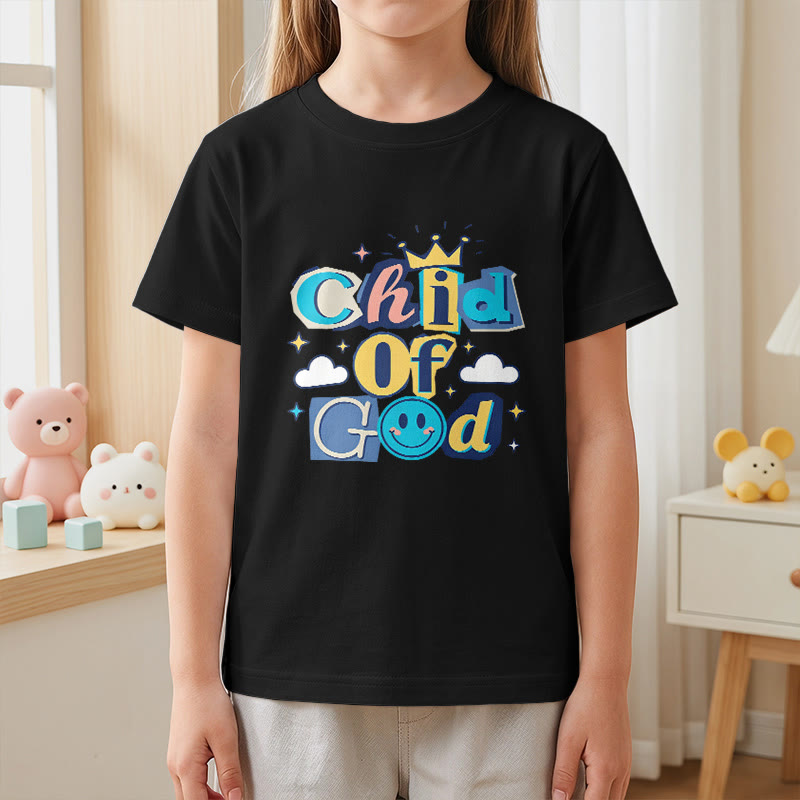 Christianartworkshop Verspieltes Kronen- und Sternenmotiv – Kinder-T-Shirt „Gotteskind“ - image 26