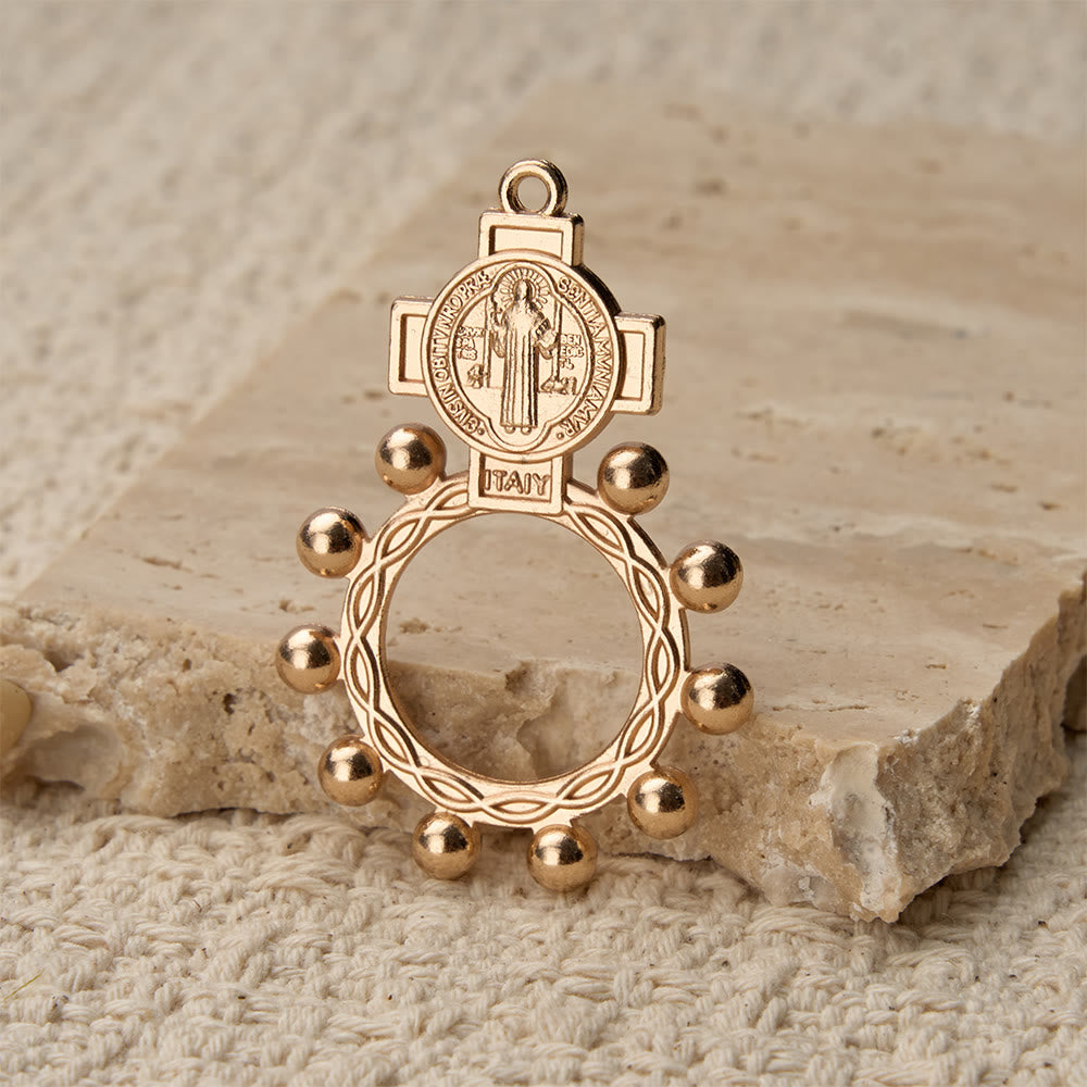 Christianartworkshop Rosenkranz des heiligen Benedikt mit Perlenkranz: Ein Symbol göttlichen Schutzes - image 3