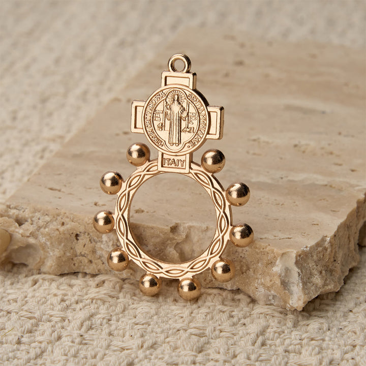 Christianartworkshop Rosenkranz des heiligen Benedikt mit Perlenkranz: Ein Symbol göttlichen Schutzes - image 3