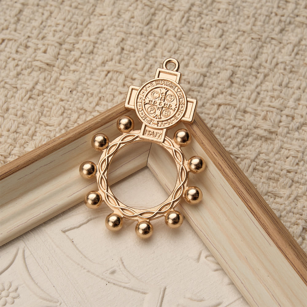 Christianartworkshop Rosenkranz des heiligen Benedikt mit Perlenkranz: Ein Symbol göttlichen Schutzes - image 5