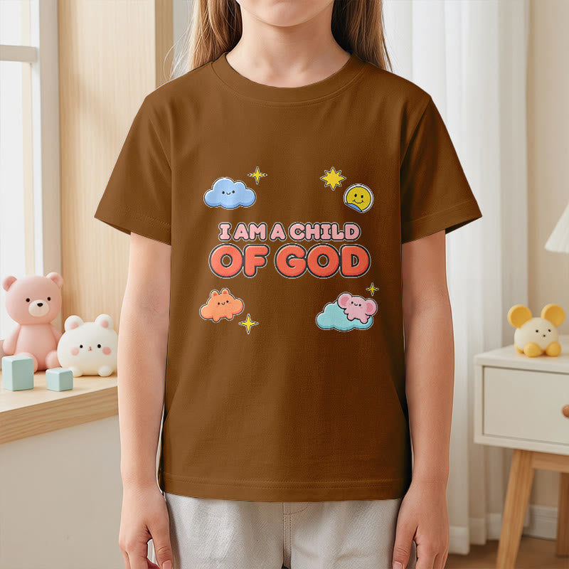 Christianartworkshop Verspieltes T-Shirt mit lächelnder Wolke und Sonne – Ich bin ein Kind Gottes - image 20