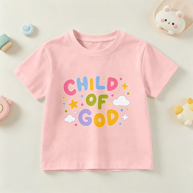 Christianartworkshop Verspieltes Kinder-T-Shirt mit Pastell-Blockbuchstaben und Aufdruck „Kind Gottes“. - Rosa - US/GB/AU 14, EU 170 - image 15