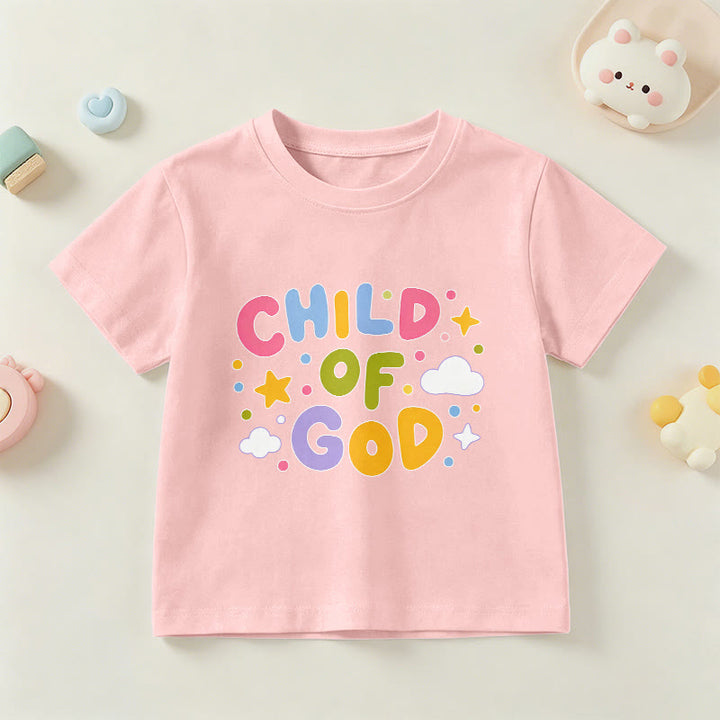 Christianartworkshop Verspieltes Kinder-T-Shirt mit Pastell-Blockbuchstaben und Aufdruck „Kind Gottes“. - Rosa - US/GB/AU 14, EU 170 - image 15
