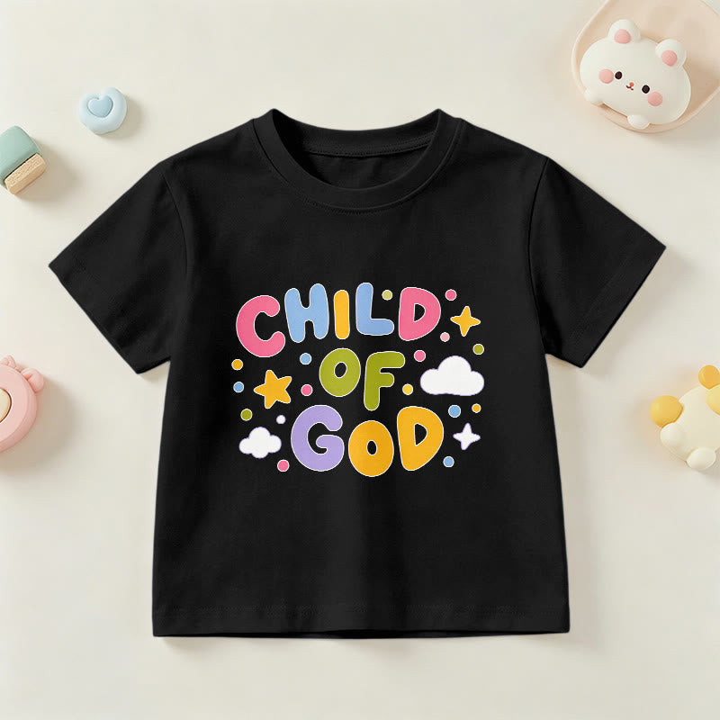 Christianartworkshop Verspieltes Kinder-T-Shirt mit Pastell-Blockbuchstaben und Aufdruck „Kind Gottes“. - Schwarz - US/GB/AU 14, EU 170 - image 24