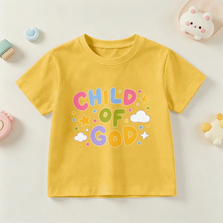 Christianartworkshop Verspieltes Kinder-T-Shirt mit Pastell-Blockbuchstaben und Aufdruck „Kind Gottes“. - Gelb - US/GB/AU 14, EU 170 - image 27