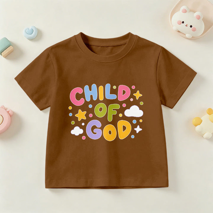 Christianartworkshop Verspieltes Kinder-T-Shirt mit Pastell-Blockbuchstaben und Aufdruck „Kind Gottes“. - Braun - US/GB/AU 14, EU 170 - image 18