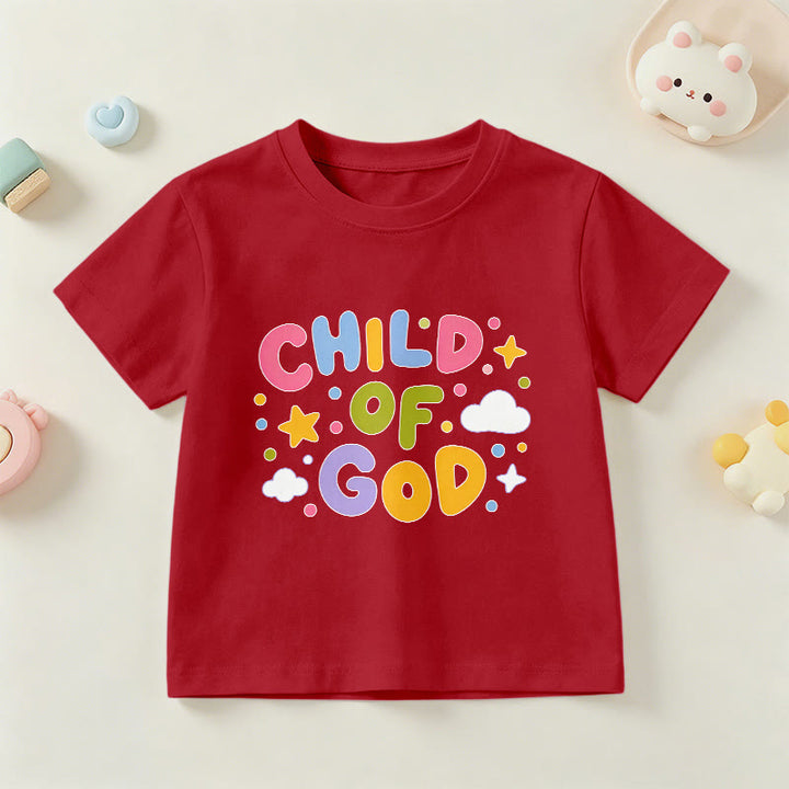 Christianartworkshop Verspieltes Kinder-T-Shirt mit Pastell-Blockbuchstaben und Aufdruck „Kind Gottes“. - Rot - US/GB/AU 14, EU 170 - image 12