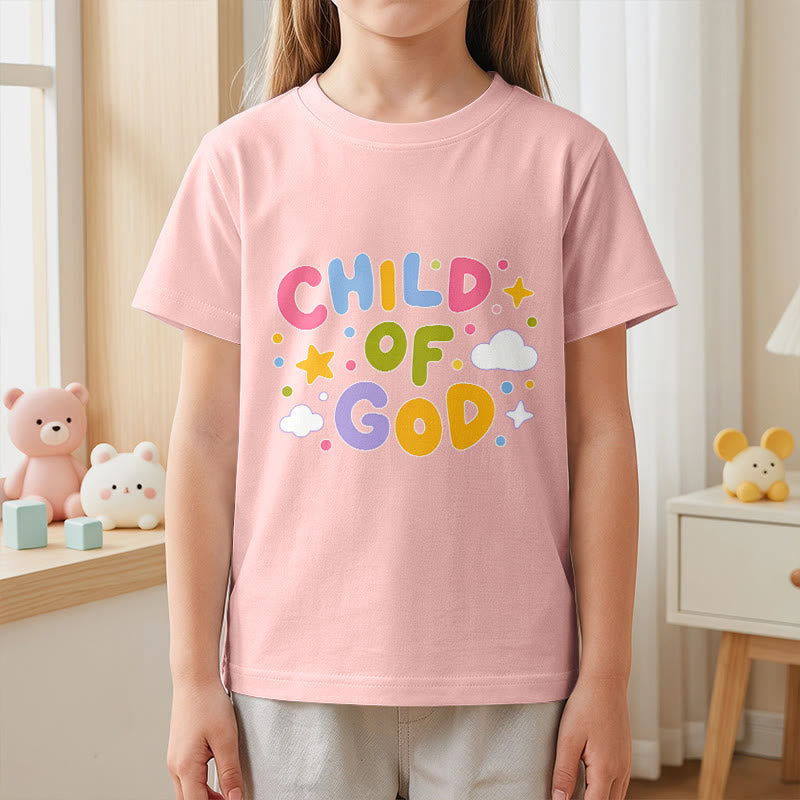 Christianartworkshop Verspieltes Kinder-T-Shirt mit Pastell-Blockbuchstaben und Aufdruck „Kind Gottes“. - image 17