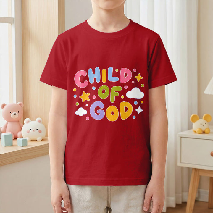 Christianartworkshop Verspieltes Kinder-T-Shirt mit Pastell-Blockbuchstaben und Aufdruck „Kind Gottes“. - image 13