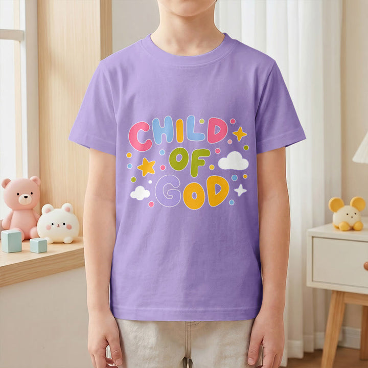 Christianartworkshop Verspieltes Kinder-T-Shirt mit Pastell-Blockbuchstaben und Aufdruck „Kind Gottes“. - image 10