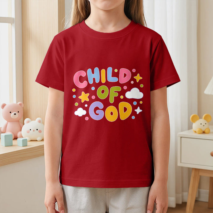Christianartworkshop Verspieltes Kinder-T-Shirt mit Pastell-Blockbuchstaben und Aufdruck „Kind Gottes“. - image 14