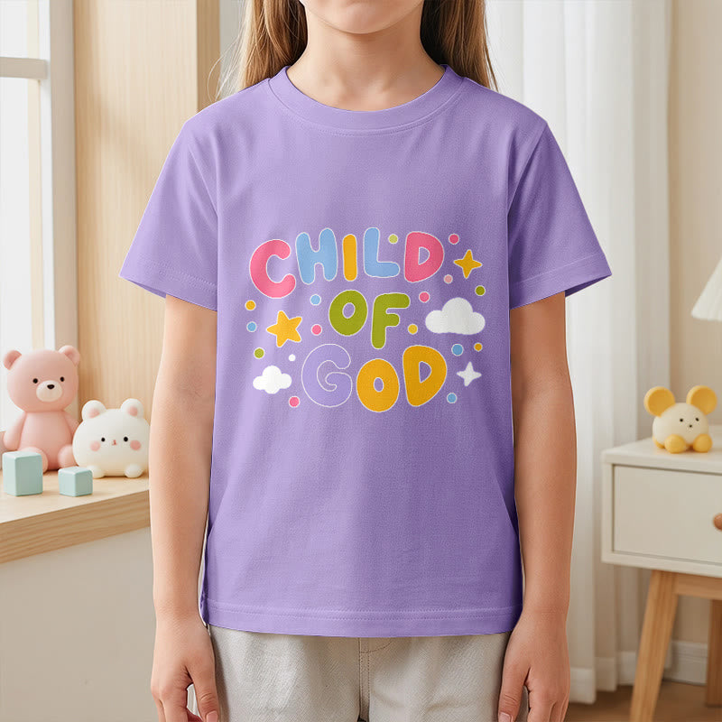 Christianartworkshop Verspieltes Kinder-T-Shirt mit Pastell-Blockbuchstaben und Aufdruck „Kind Gottes“. - image 11