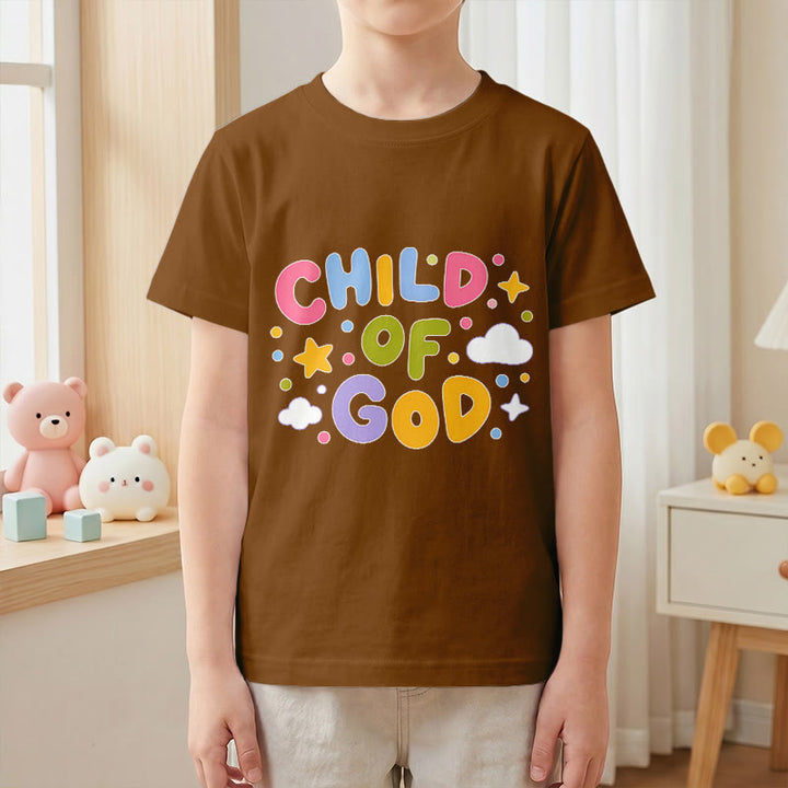 Christianartworkshop Verspieltes Kinder-T-Shirt mit Pastell-Blockbuchstaben und Aufdruck „Kind Gottes“. - image 19