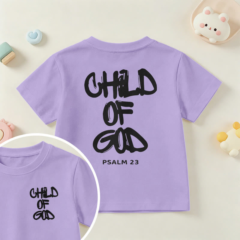 Christianartworkshop Andachts-T-Shirt mit Bibelvers „Kind Gottes“ aus Psalm 23 - Lila - US/GB/AU 14, EU 170 - image 10