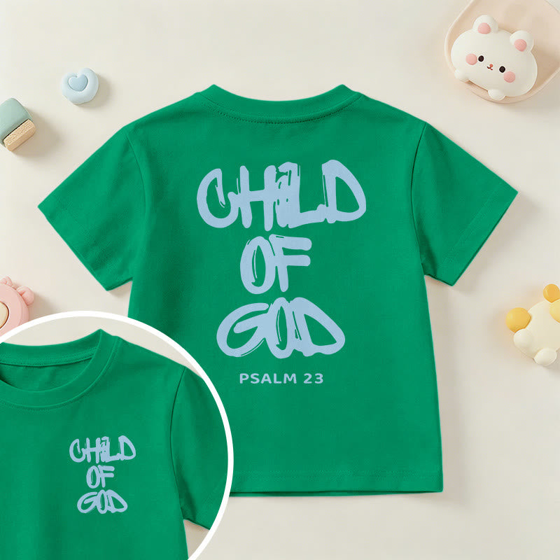 Christianartworkshop Andachts-T-Shirt mit Bibelvers „Kind Gottes“ aus Psalm 23 - Grün - US/GB/AU 14, EU 170 - image 25