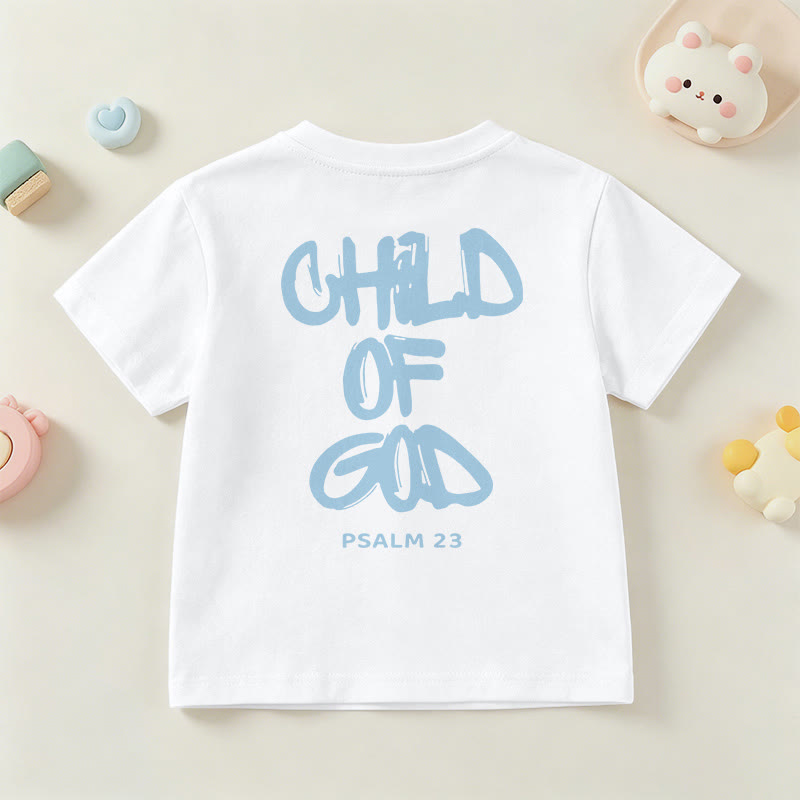 Christianartworkshop Andachts-T-Shirt mit Bibelvers „Kind Gottes“ aus Psalm 23 - image 4