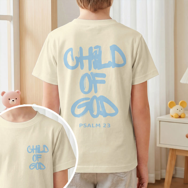 Christianartworkshop Andachts-T-Shirt mit Bibelvers „Kind Gottes“ aus Psalm 23 - image 36