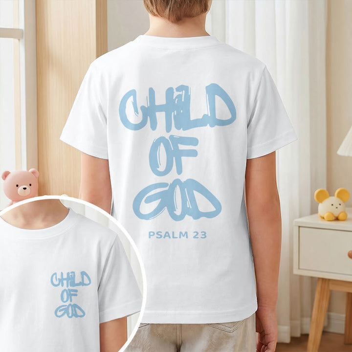 Christianartworkshop Andachts-T-Shirt mit Bibelvers „Kind Gottes“ aus Psalm 23 - image 1