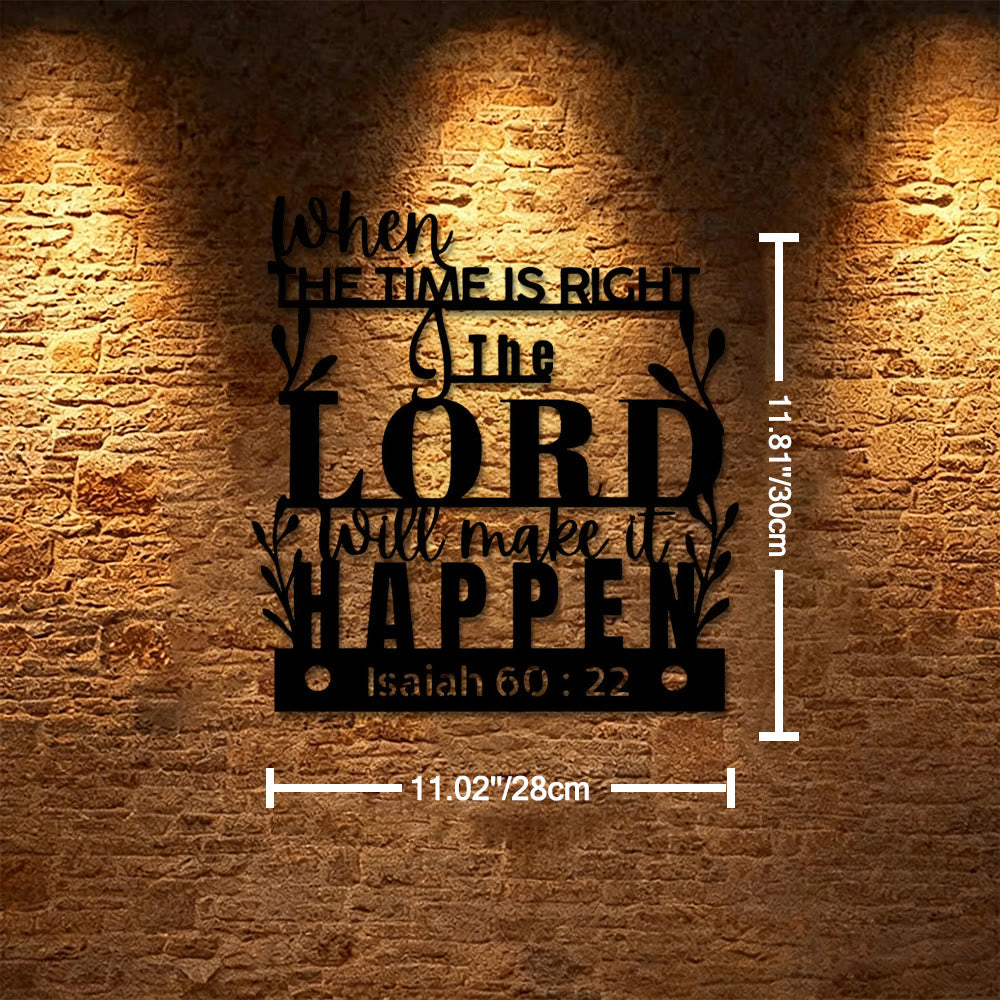Christianartworkshop Wenn die Zeit reif ist, wird der Herr es vollbringen (Jesaja 60,22) Metall-Wanddekoration: Eine Erinnerung an Gottes perfektes Timing - 28 x 30 x 0,1 cm - image 5