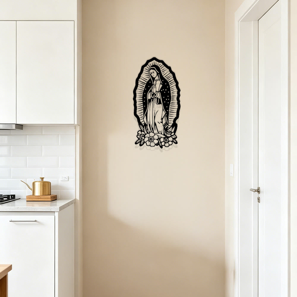 Christianartworkshop Metall-Wanddekoration Unserer Lieben Frau von Guadalupe: Ein Symbol des Glaubens und der göttlichen Gnade - image 2