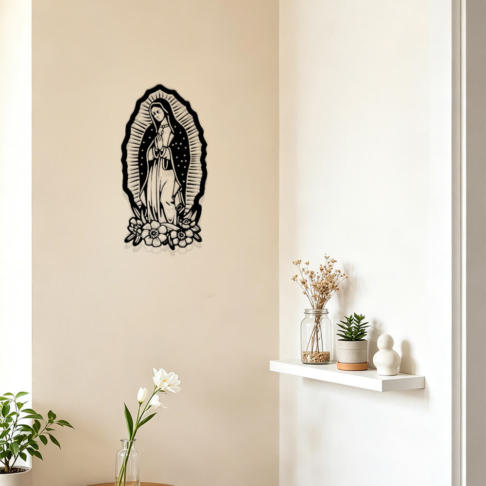 Christianartworkshop Metall-Wanddekoration Unserer Lieben Frau von Guadalupe: Ein Symbol des Glaubens und der göttlichen Gnade - image 0
