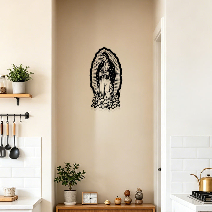 Christianartworkshop Metall-Wanddekoration Unserer Lieben Frau von Guadalupe: Ein Symbol des Glaubens und der göttlichen Gnade - image 1