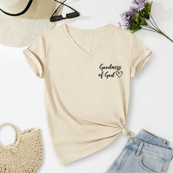 Christianartworkshop Damen-T-Shirt „Ich werde von der Güte Gottes singen“ mit V-Ausschnitt - image 17