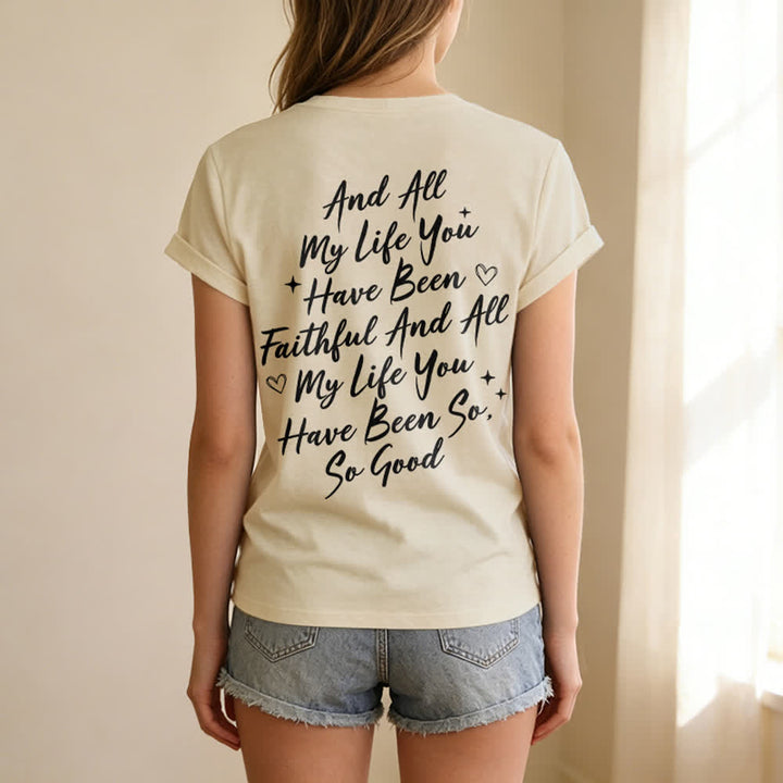 Christianartworkshop Damen-T-Shirt „Ich werde von der Güte Gottes singen“ mit V-Ausschnitt - image 18