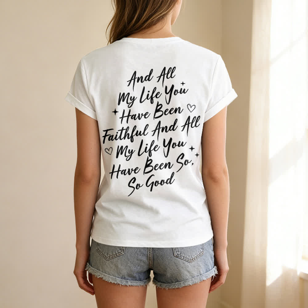 Christianartworkshop Damen-T-Shirt „Ich werde von der Güte Gottes singen“ mit V-Ausschnitt - image 8