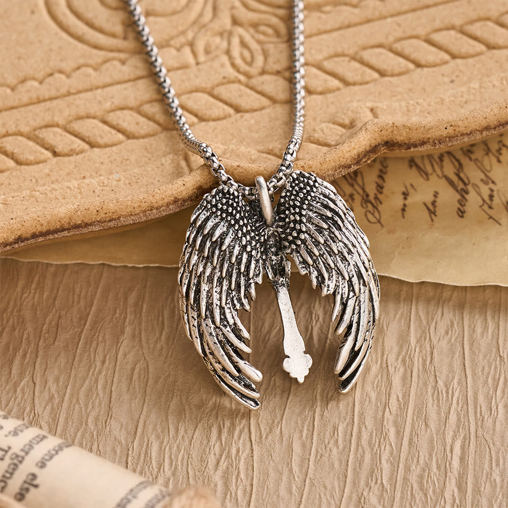 Christianartworkshop Schutzengelflügel-Kreuzanhänger-Halskette: Schmuck zum spirituellen Schutz - image 1