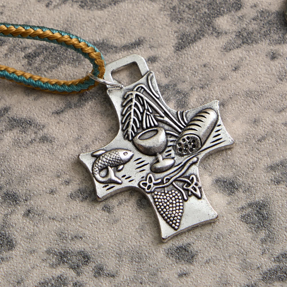 Christianartworkshop Rosenkranz im Baseball-Stil mit Herz-Jesu- und Eucharistiekreuz - image 6