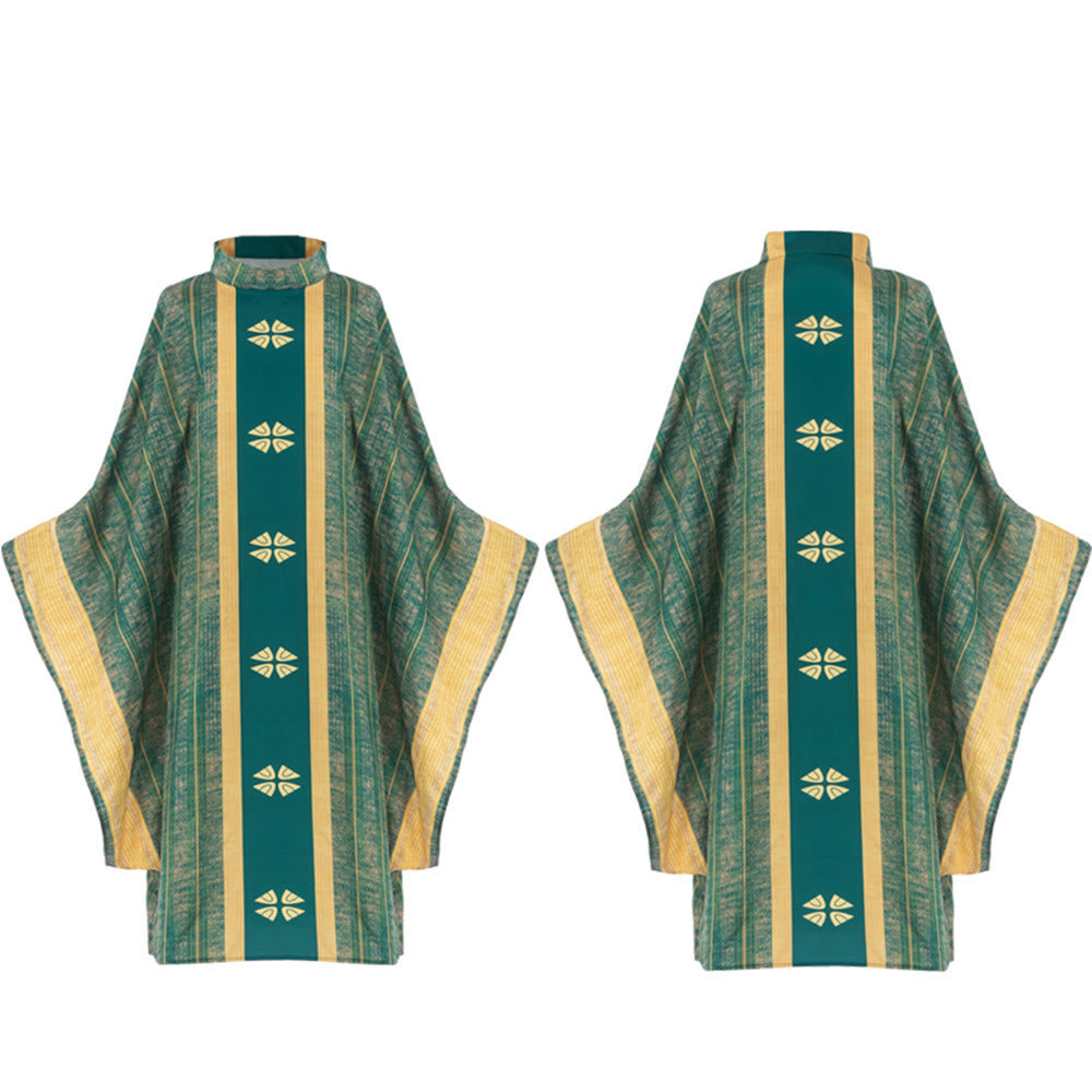 Christianartworkshop Traditionelle Priesterkassel mit Mittelteil und floralen Motiven - image 11