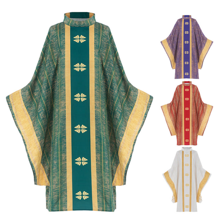 Christianartworkshop Traditionelle Priesterkassel mit Mittelteil und floralen Motiven - image 17
