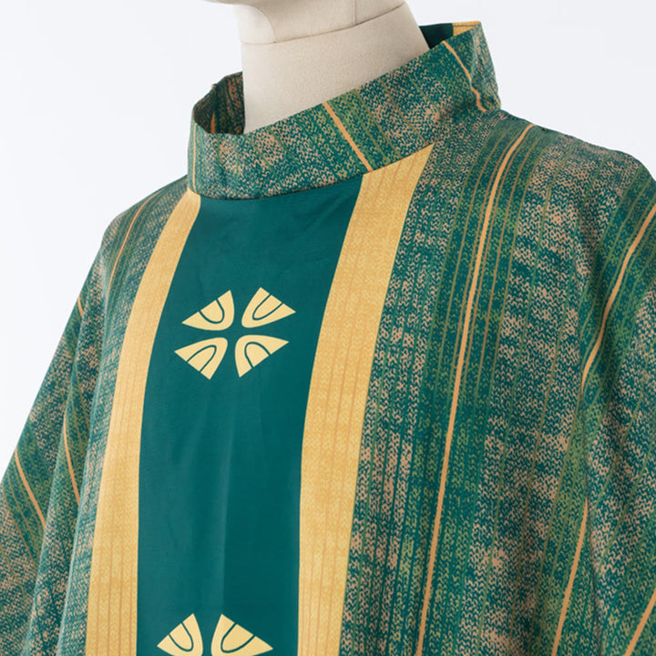 Christianartworkshop Traditionelle Priesterkassel mit Mittelteil und floralen Motiven - image 16