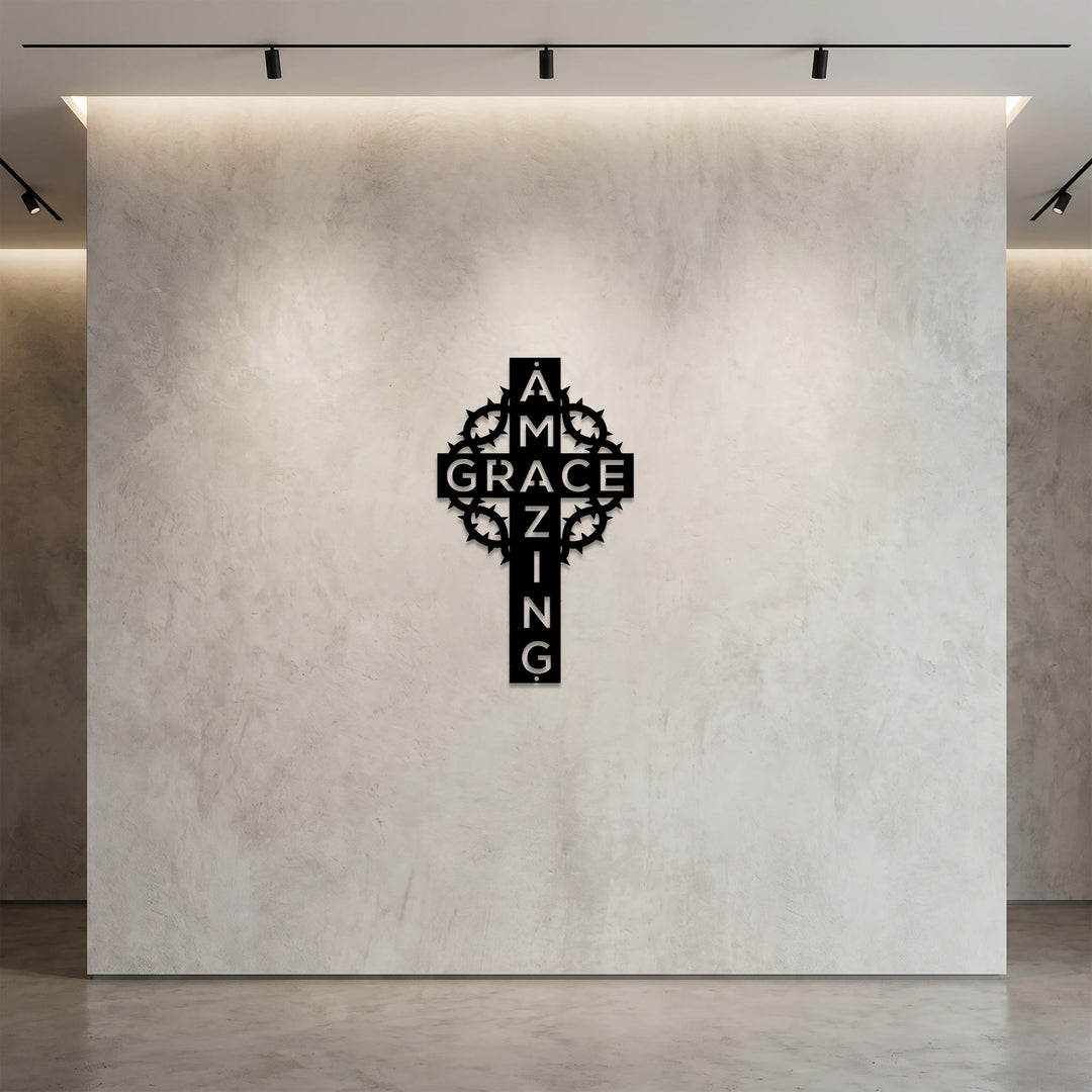Christianartworkshop Wanddekoration „Dornenkrone von Amazing Grace“ aus Metall: Ein Zeugnis erlösender Liebe - image 2