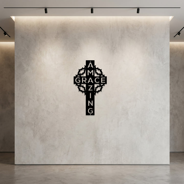 Christianartworkshop Wanddekoration „Dornenkrone von Amazing Grace“ aus Metall: Ein Zeugnis erlösender Liebe - image 2