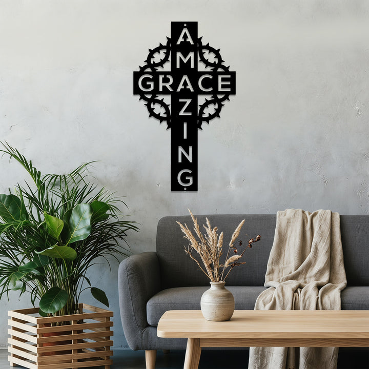 Christianartworkshop Wanddekoration „Dornenkrone von Amazing Grace“ aus Metall: Ein Zeugnis erlösender Liebe - image 4